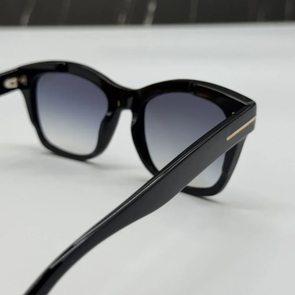 NEW TOM FORD LAUREN-02 TF614 01C WOMEN BLACK SUNGLASSES TOM FORD FT0614/S